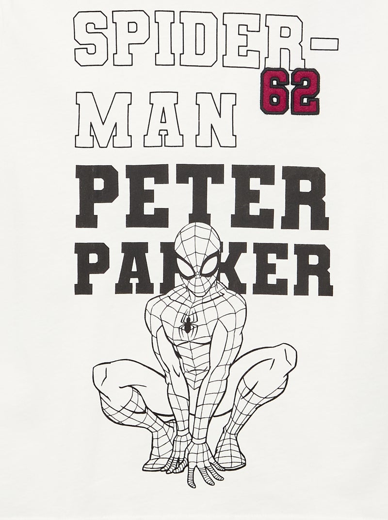 T-shirt 'Marvel' 'Spider-man' à manches longues Blanc - Kiabi