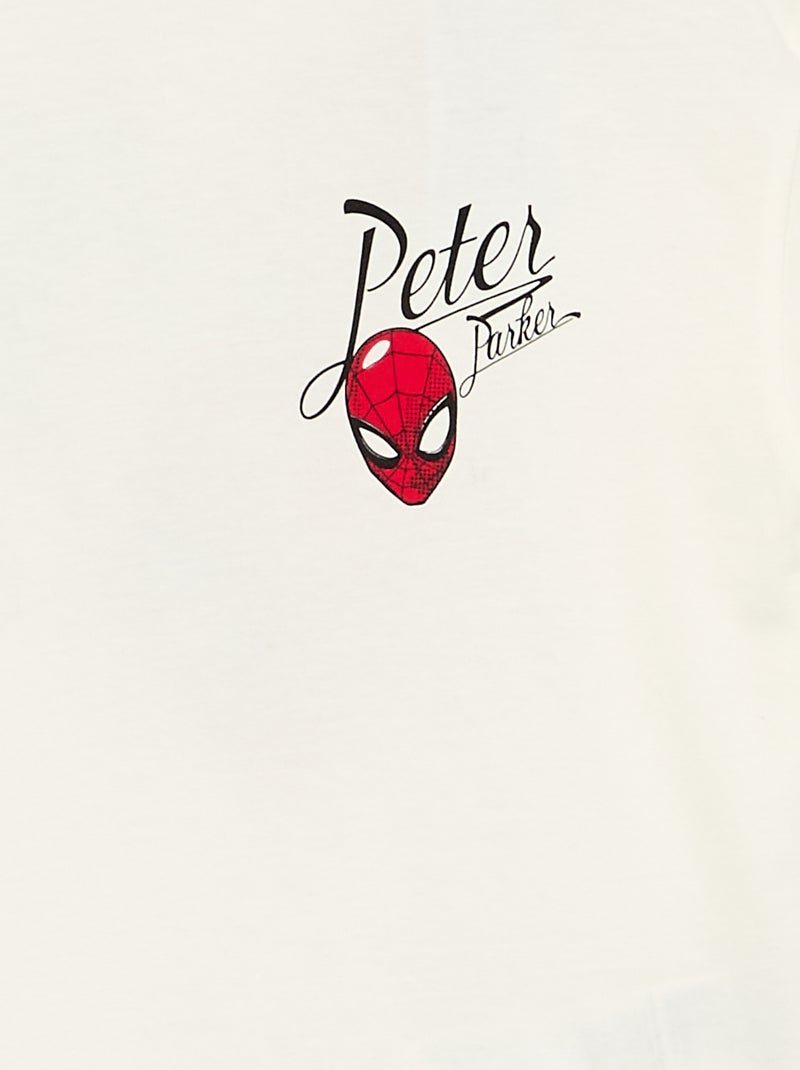 T-shirt 'Marvel' 'Spider-man' à manches longues Blanc - Kiabi