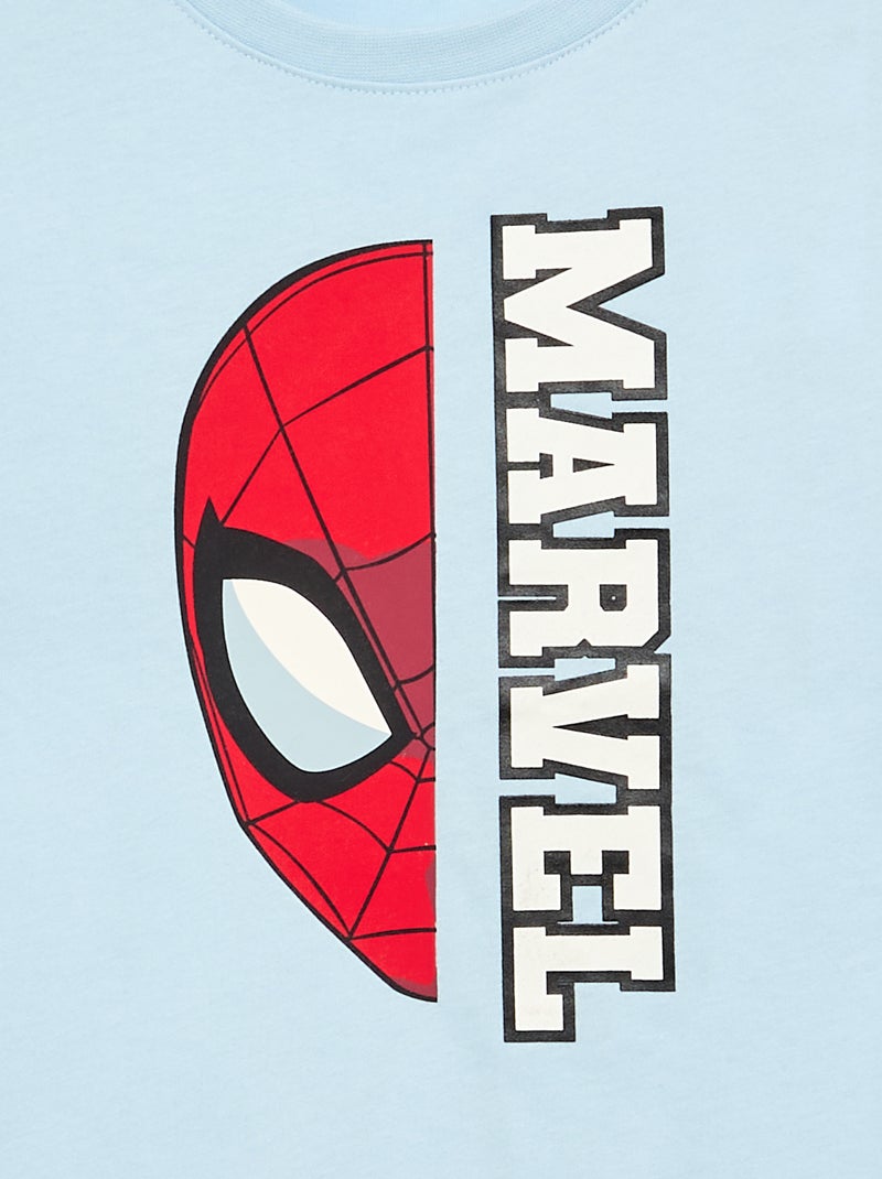 T-shirt 'Marvel' 'Spider-man' à manches longues Bleu - Kiabi