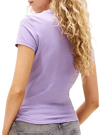 T-shirt Mauve Femme Tommy Hilfiger Slim Linear