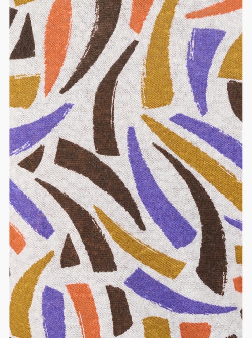 T-shirt mélange lin, détail jours échelle - Damart - Kiabi