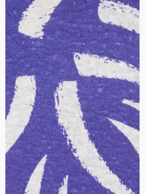 T-shirt mélange lin, détail jours échelle - Damart - Kiabi