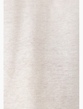 T-shirt mélange lin, détails tressés - Damart