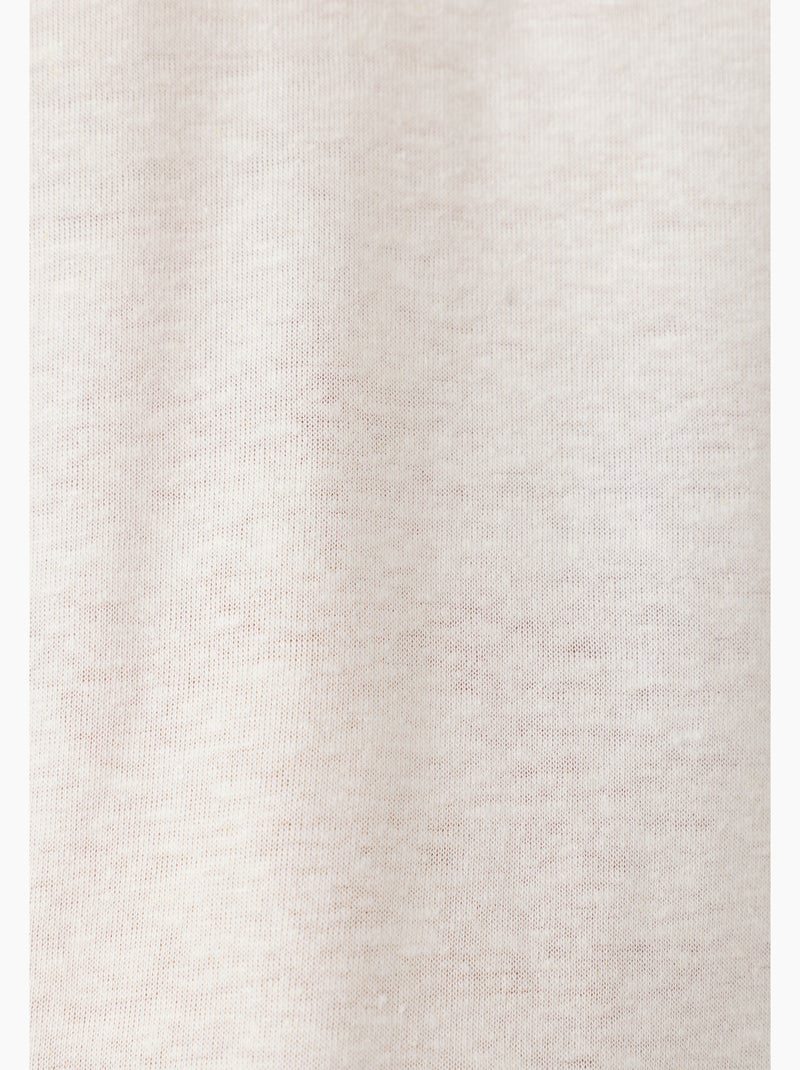 T-shirt mélange lin, détails tressés - Damart Blanc - Kiabi