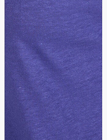 T-shirt mélange lin, détails tressés - Damart