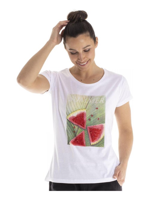 T-Shirt MELODY Summer T-shirt rond - Kiabi