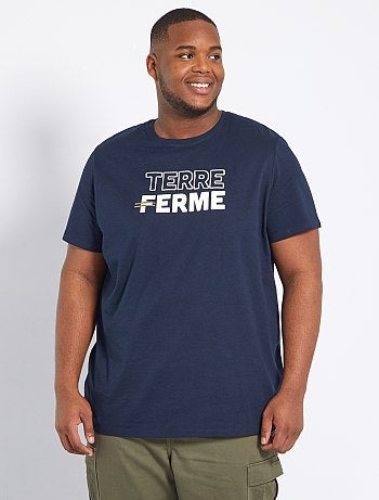 T-shirt message brodé