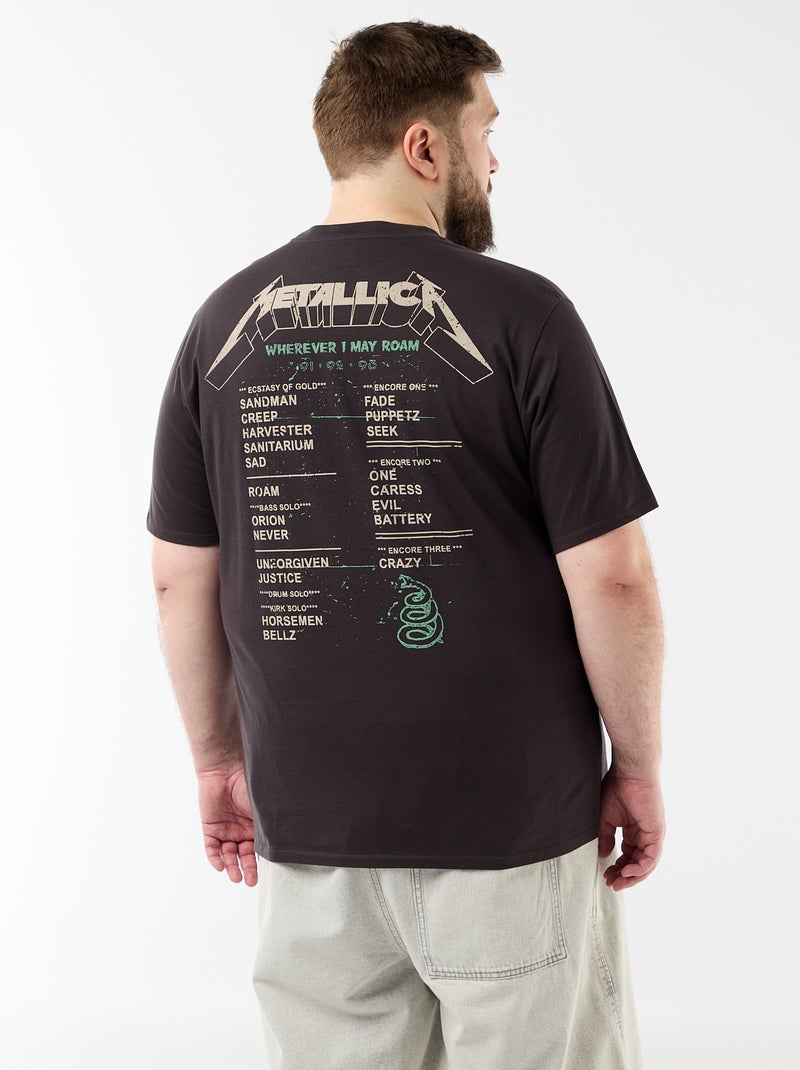 T-shirt Metallica à manches courtes Noir - Kiabi