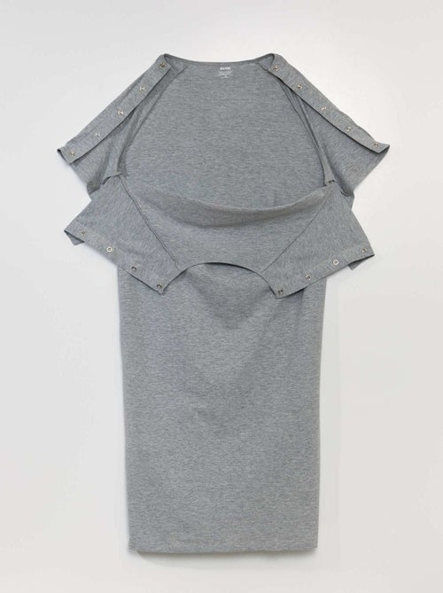 T-shirt mi long avec pressions aux épaules - So Easy - Kiabi