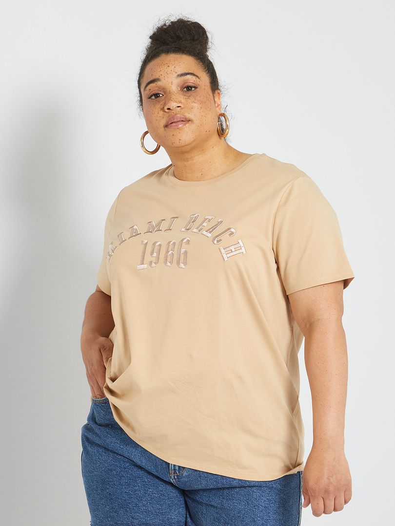 T-shirt 'Miami' Beige - Kiabi