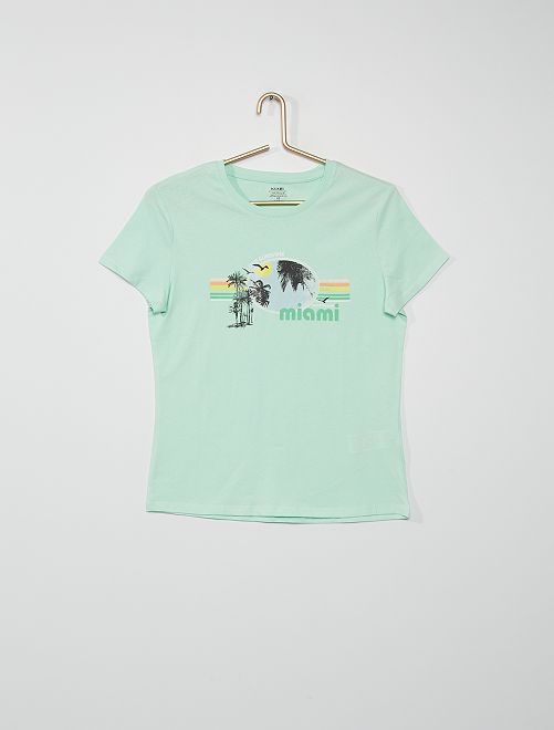 T-shirt 'miami'                                                                                         turquoise miami 
