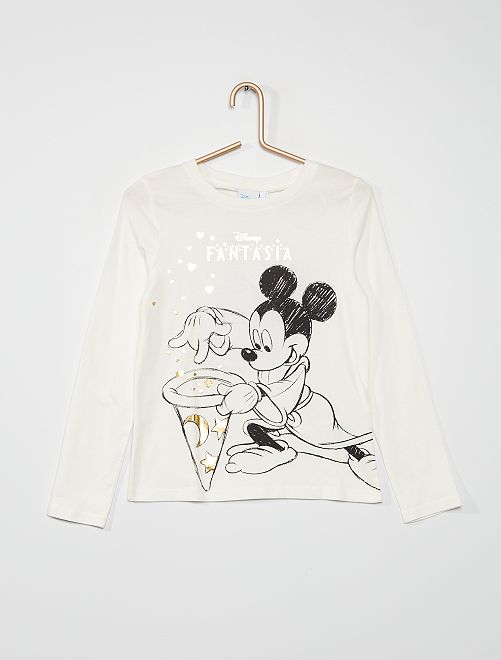 T-shirt 'Mickey'                                         blanc 
