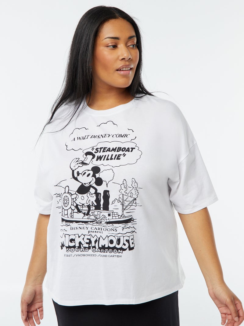 T-shirt 'Mickey' 'Disney' manches courtes imprimé Blanc - Kiabi