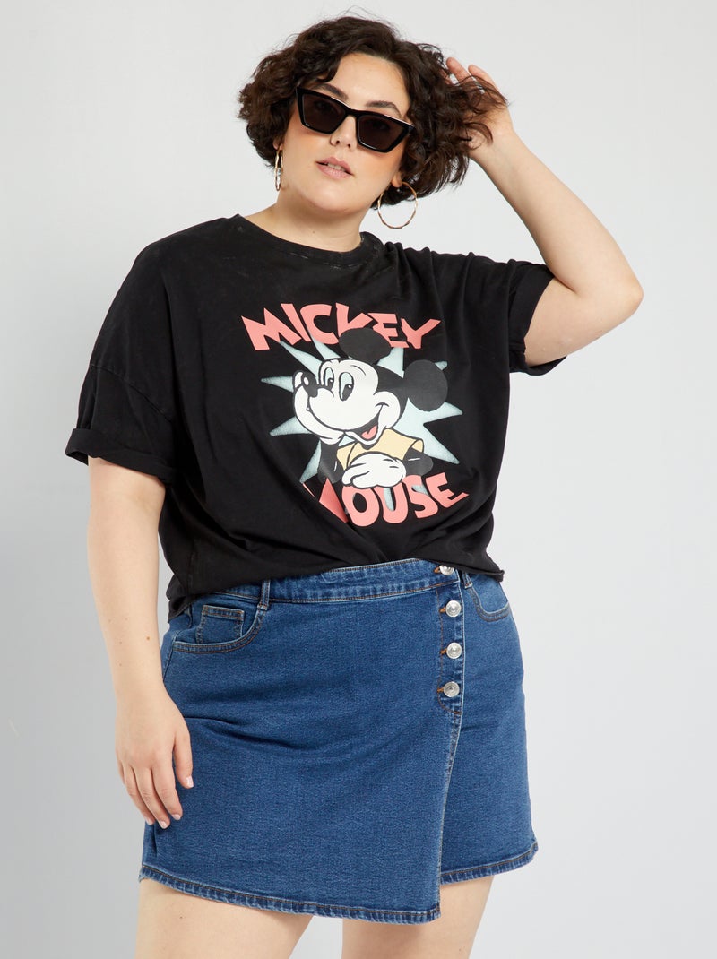 T-shirt 'Mickey' en jersey Noir - Kiabi