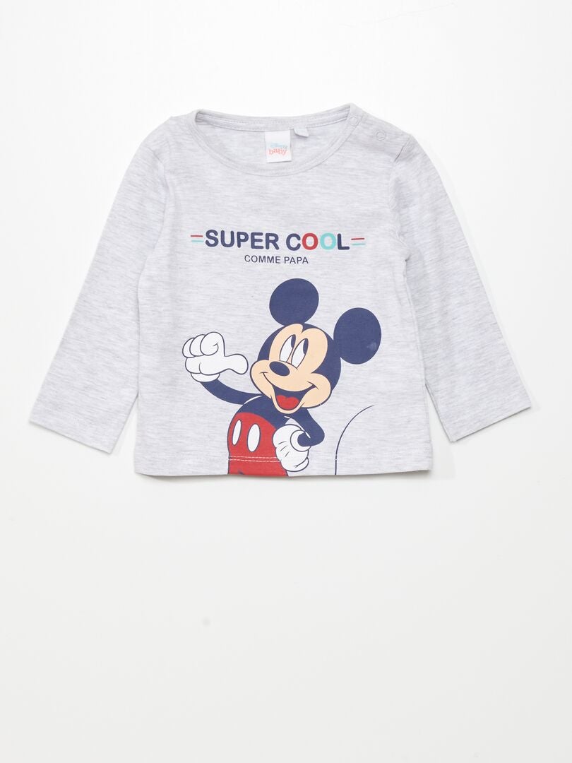 T-shirt 'Mickey' Gris - Kiabi