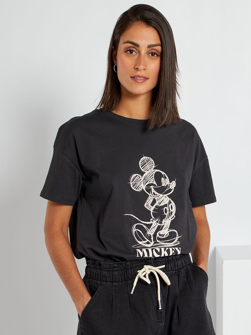 T-shirt Mickey' noir - Kiabi
