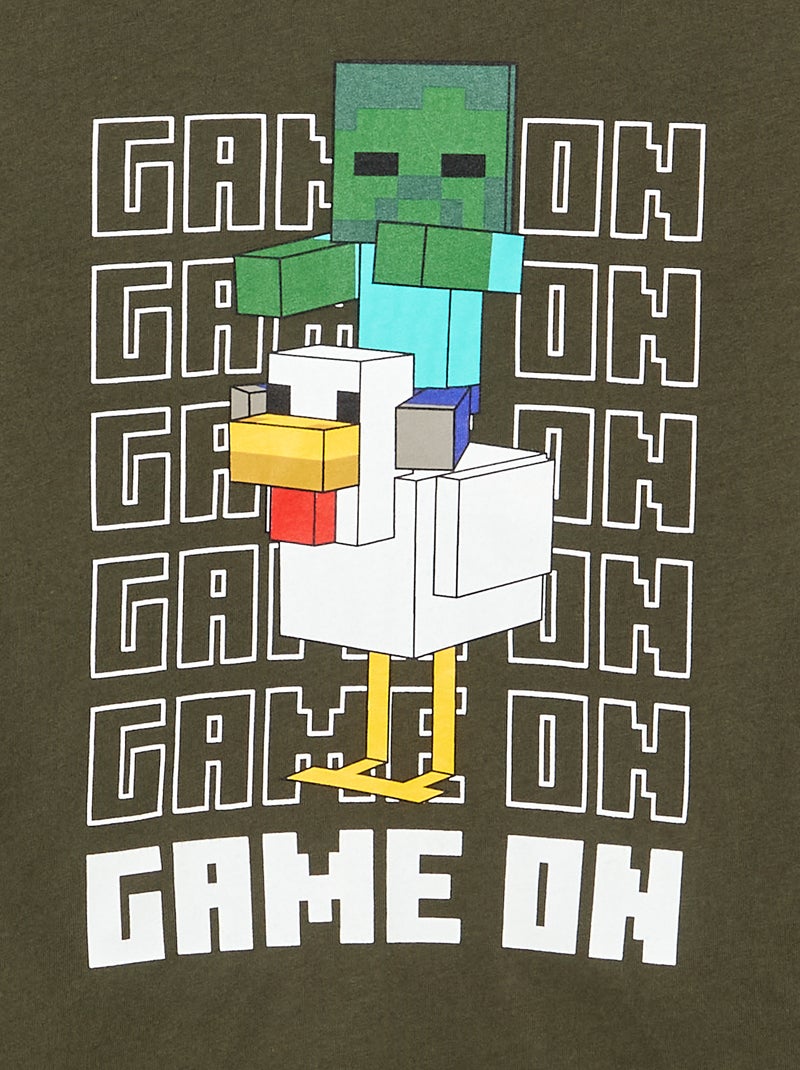 T-shirt 'Minecraft' à manches courtes Vert - Kiabi