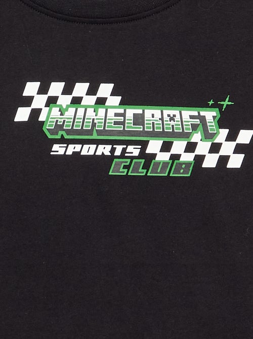 T-shirt 'Minecraft' avec imprimés et manches contrastées - Kiabi