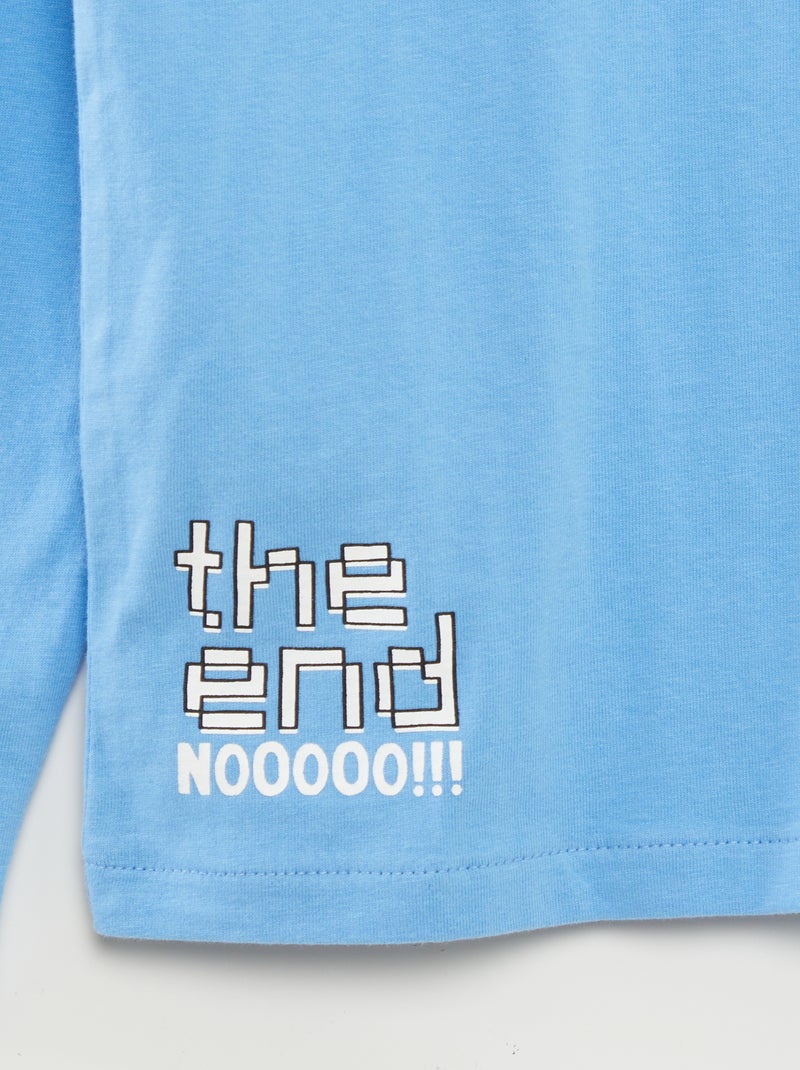 T-shirt 'Minecraft' Bleu - Kiabi