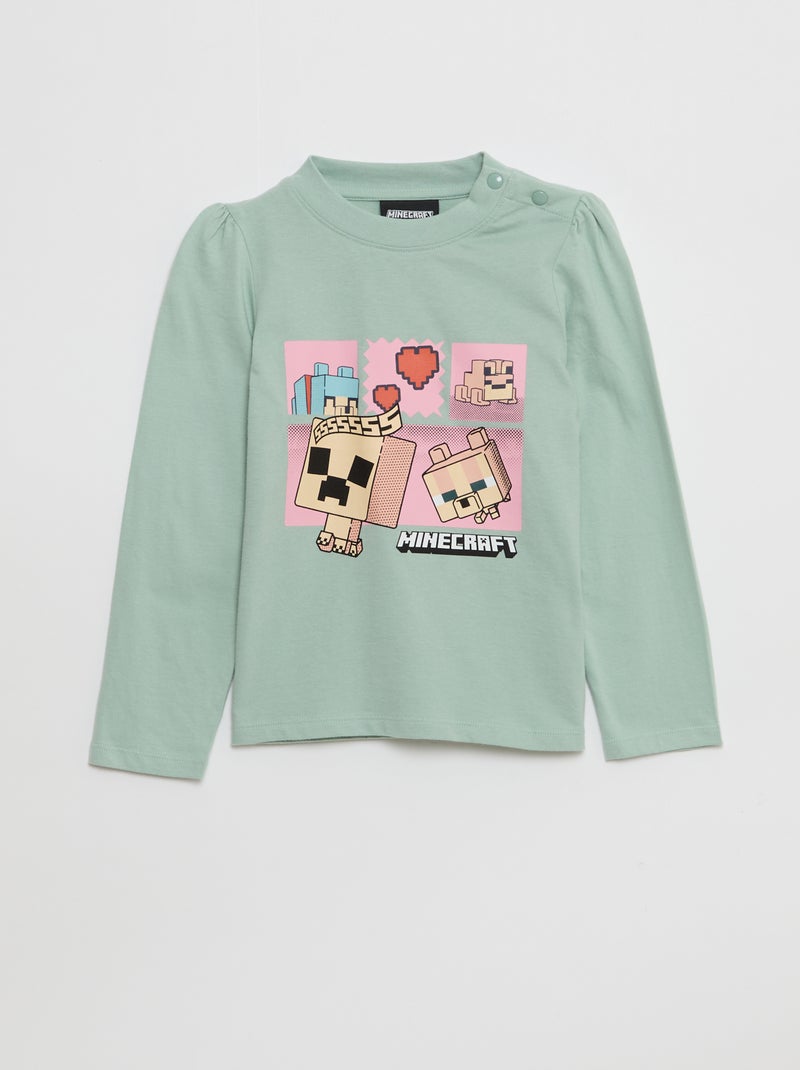 T-shirt 'Minecraft' manches courtes - So Easy Vert - Kiabi