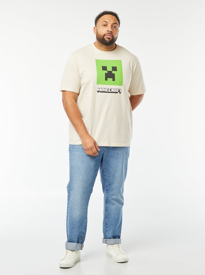 T-shirt ‘Minecraft’ manches courtes GRIS - Kiabi