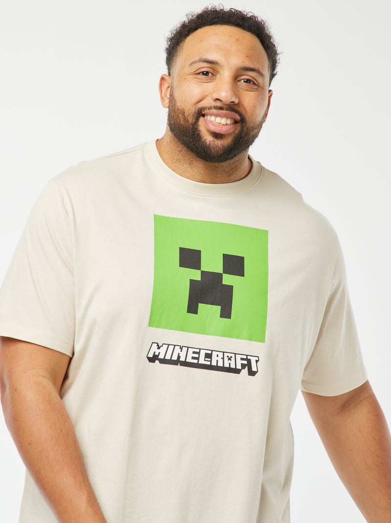 T-shirt ‘Minecraft’ manches courtes GRIS - Kiabi