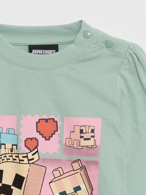 T-shirt 'Minecraft' manches longues - collection facile à enfiler - Kiabi