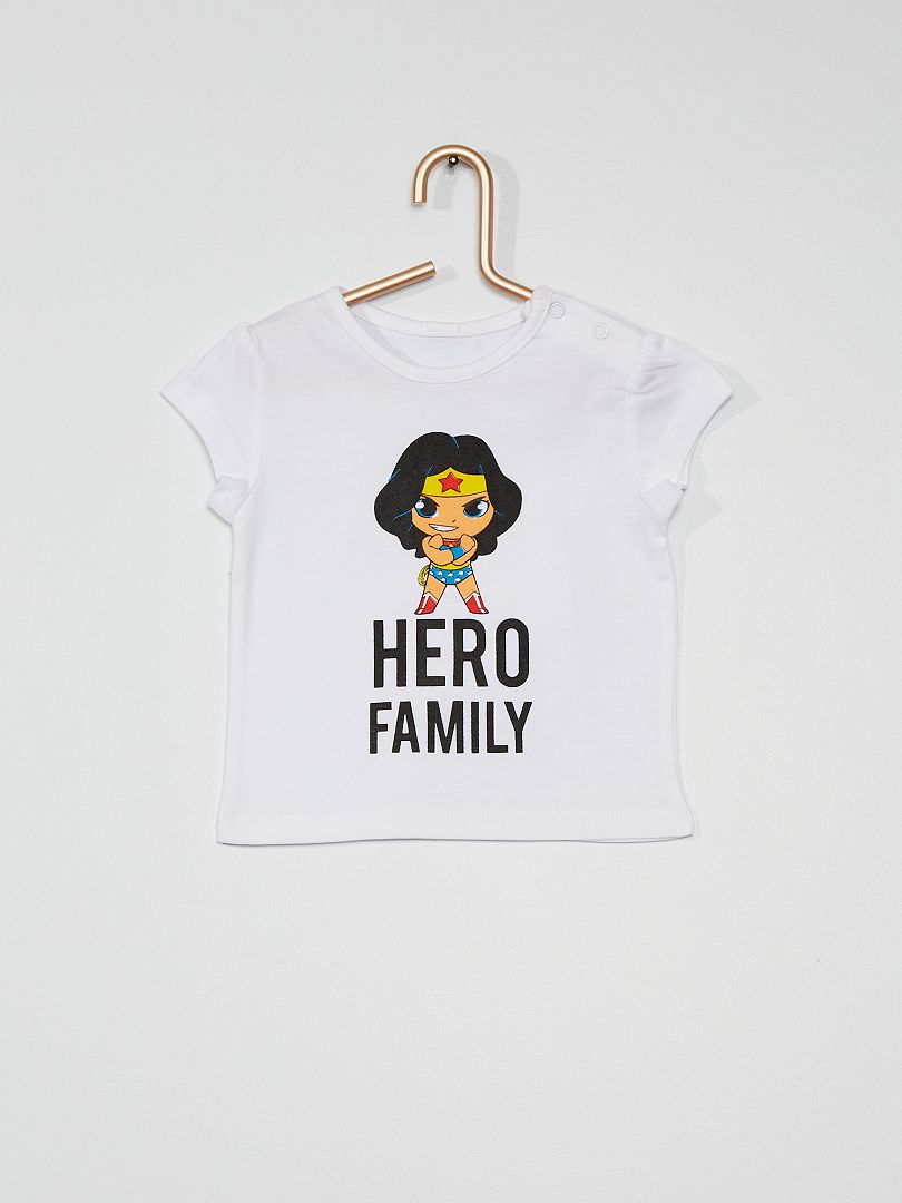 T shirt mini Wonderwoman blanc Kiabi 8.00