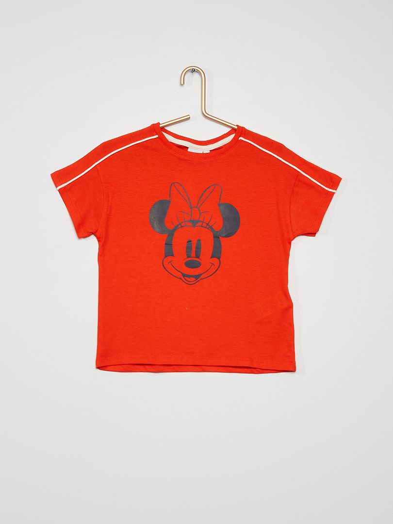 T-shirt 'Minnie' à col rond Rouge - Kiabi