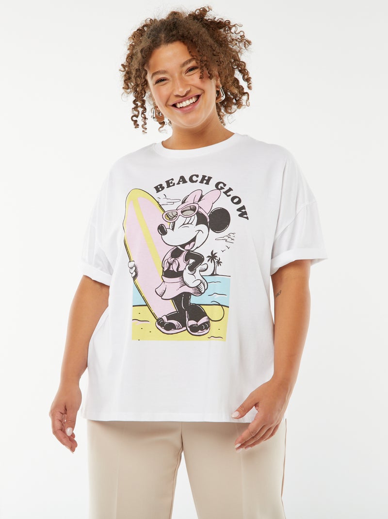 T-shirt 'Minnie' à manches courtes et col rond BLANC - Kiabi
