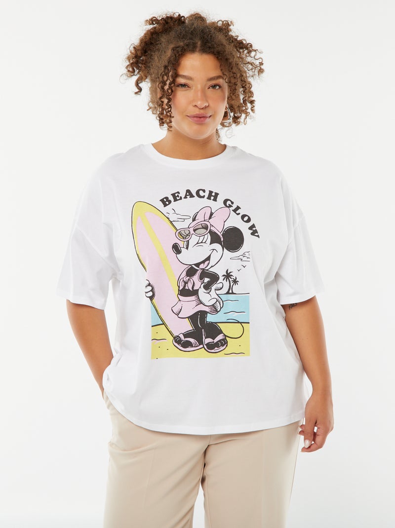 T-shirt Disney Minnie Mouse - Taille 5 Ans - Blanc - 100% Coton - Neuf Avec Étiquettes