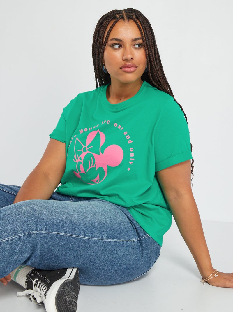 T-shirt 'Minnie' à manches courtes Vert - Kiabi