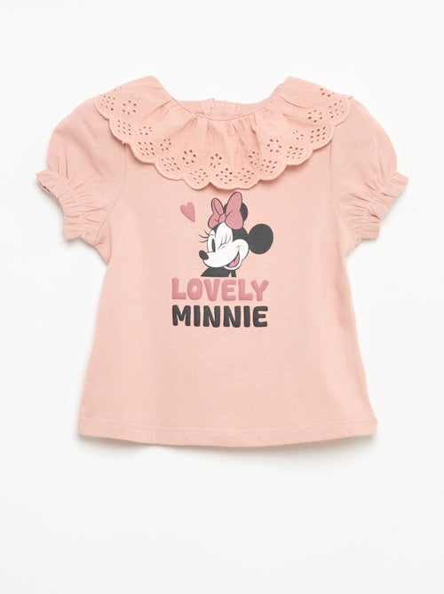 T-shirt 'Minnie' de 'Disney' à manches courtes avec collerette - Kiabi
