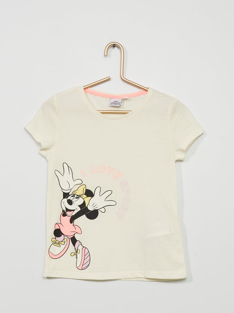 T-shirt 'Minnie' 'Disney' Blanc - Kiabi