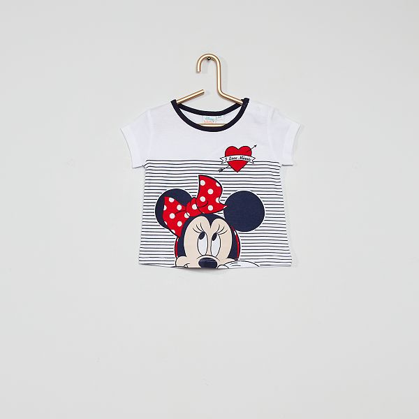 T Shirt Minnie Mouse De Disney Bebe Fille Noir Kiabi 3