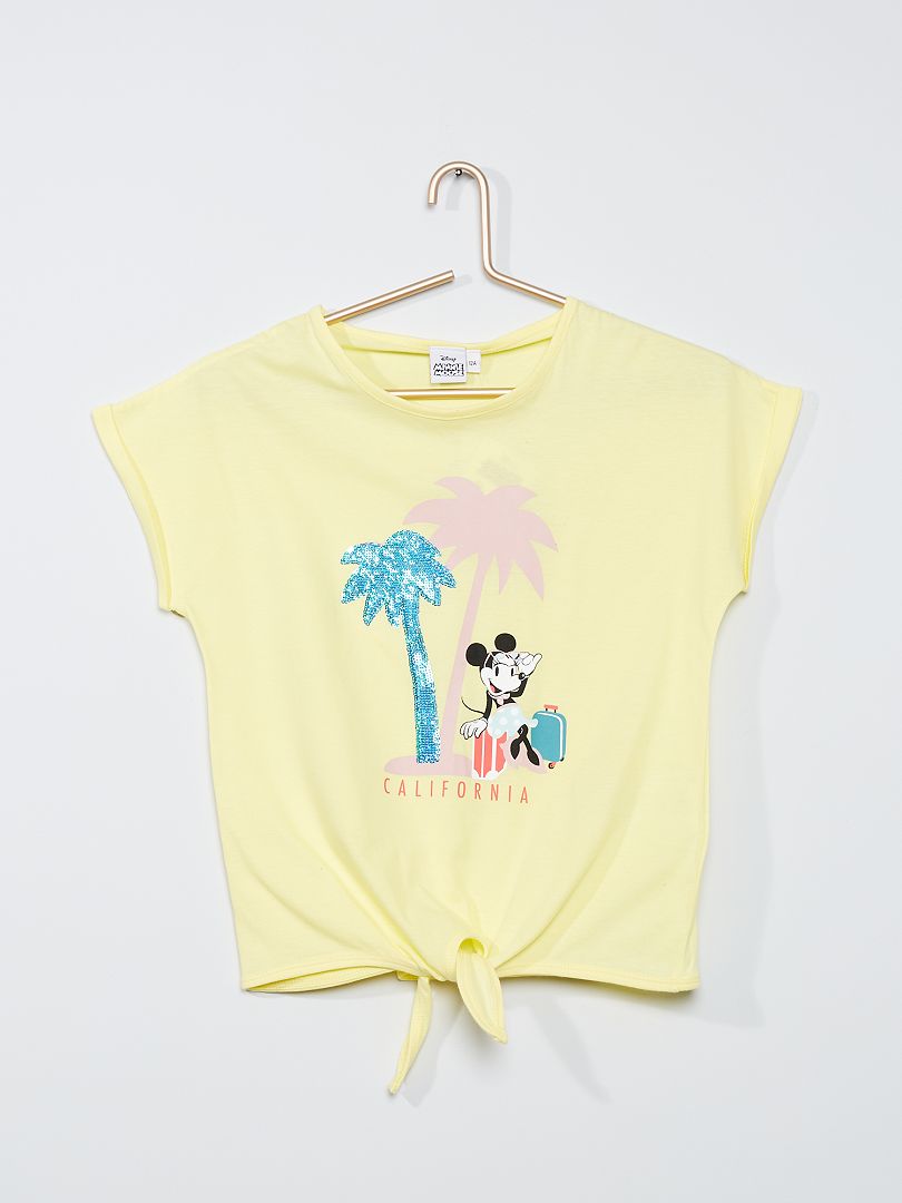 T-shirt 'Minnie Mouse' jaune - Kiabi