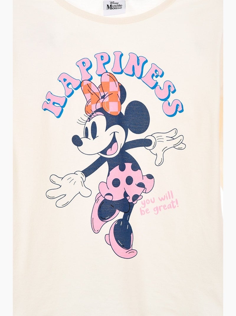 T-Shirt Minnie Mouse | Licence Officielle Blanc - Kiabi
