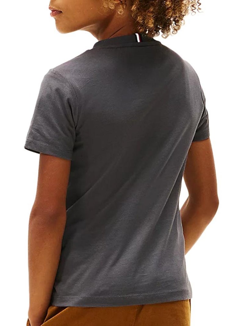 T-Shirt Mixte Junior Tommy Hilfiger Gris Argenté - Kiabi