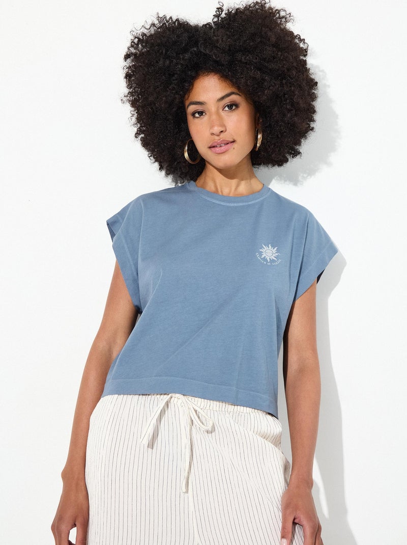 T-shirt  MO Fashion Bleu - Kiabi
