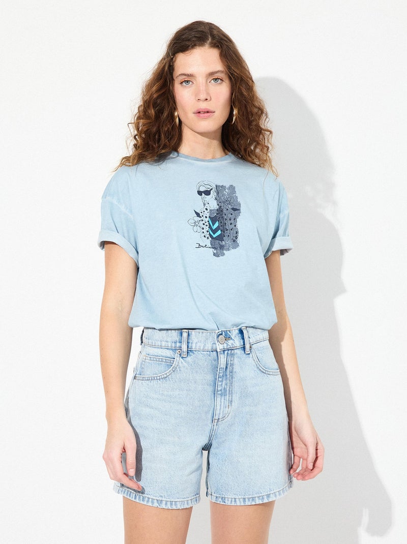 T-shirt  MO Fashion Bleu - Kiabi