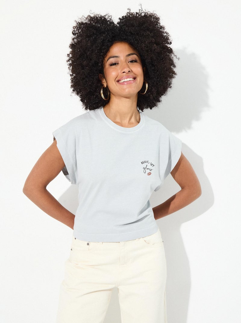 T-shirt MO Fashion Gris - Kiabi