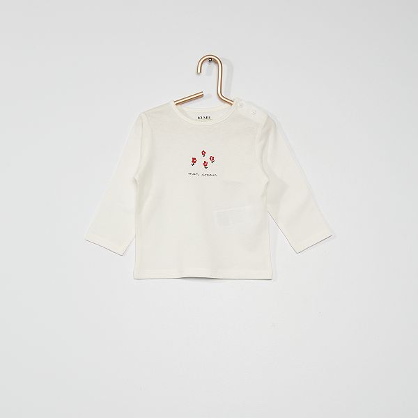 T Shirt Mon Amour Bebe Fille Blanc Kiabi 2 00