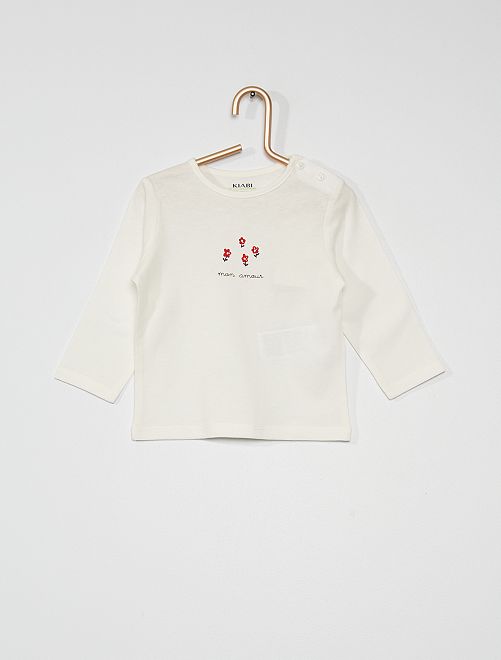 T Shirt Mon Petit Lapin Bebe Fille Blanc Kiabi 2 00