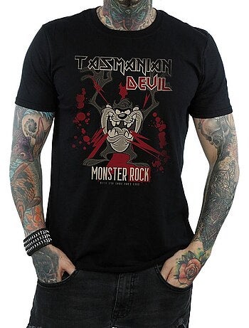 T-shirt monster rock - looney tunes (diable de tasmanie)