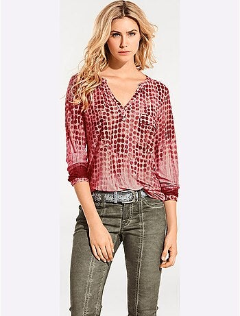 T-shirt Motif à Pois Tendance - Taille Standard - Helline