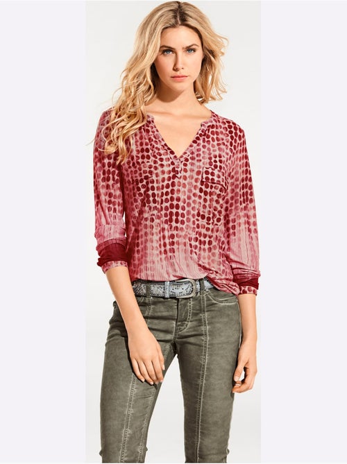 T-shirt Motif à Pois Tendance - Taille Standard - helline - Kiabi