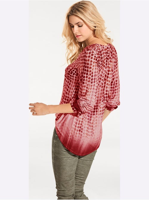 T-shirt Motif à Pois Tendance - Taille Standard - helline - Kiabi