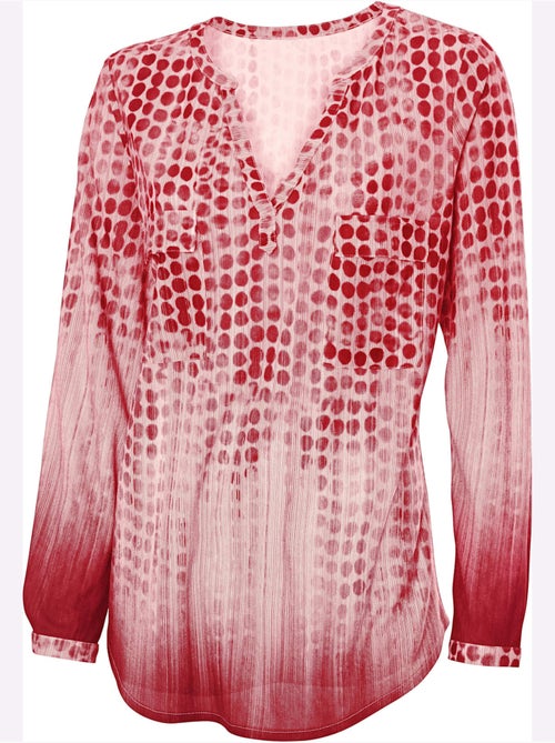 T-shirt Motif à Pois Tendance - Taille Standard - helline - Kiabi