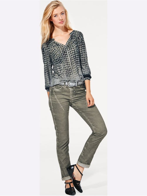 T-shirt Motif à Pois Tendance - Taille Standard - helline - Kiabi