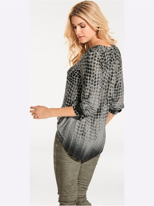 T-shirt Motif à Pois Tendance - Taille Standard - helline - Kiabi